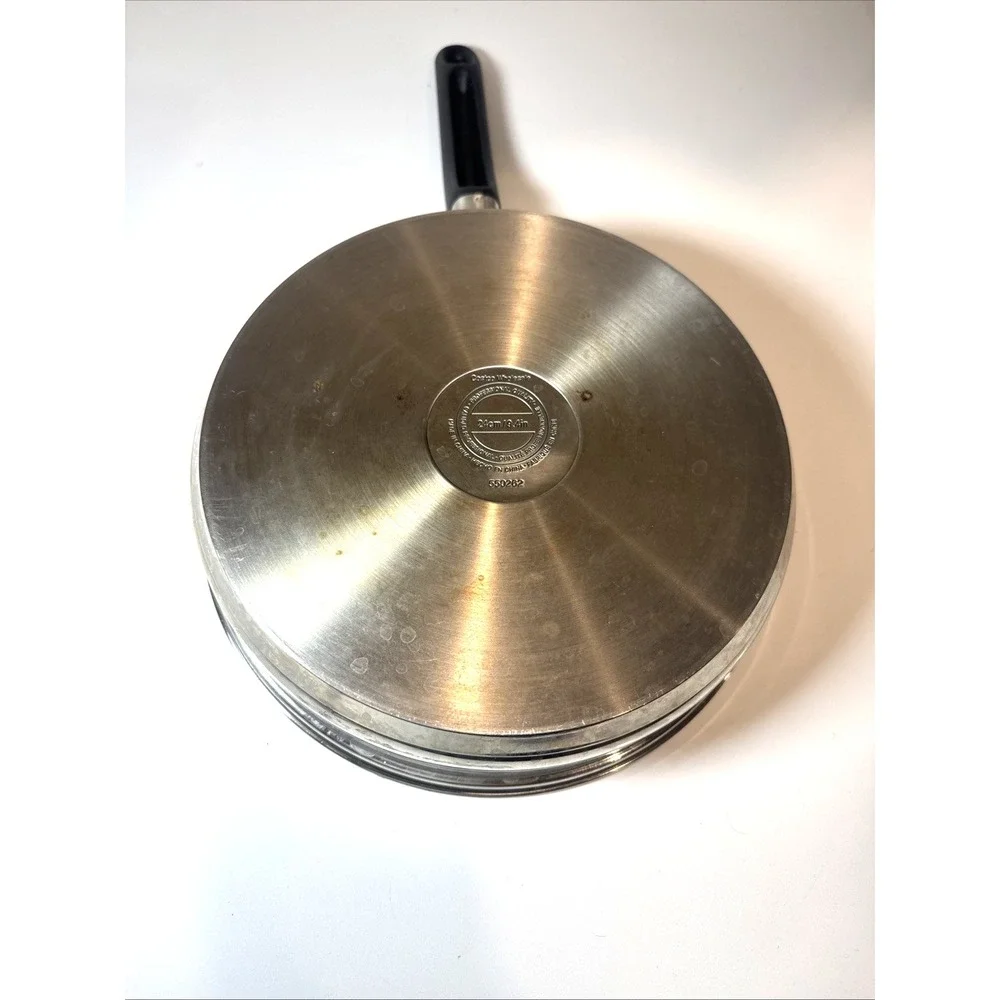 Professional Quality Stainless Steel Sautee Fry Pan 10in  Costco Disc glass lid